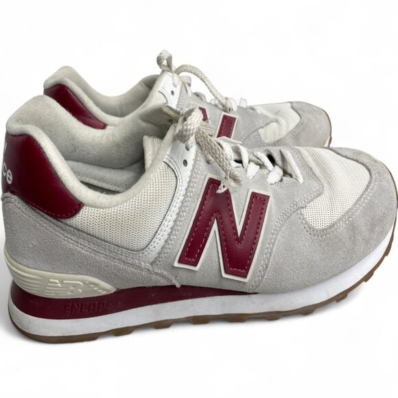 New Balance 574 Men's Size 12 Red Gray White ML574TE2 Sneakers Running Shoes - Picture 2 of 14